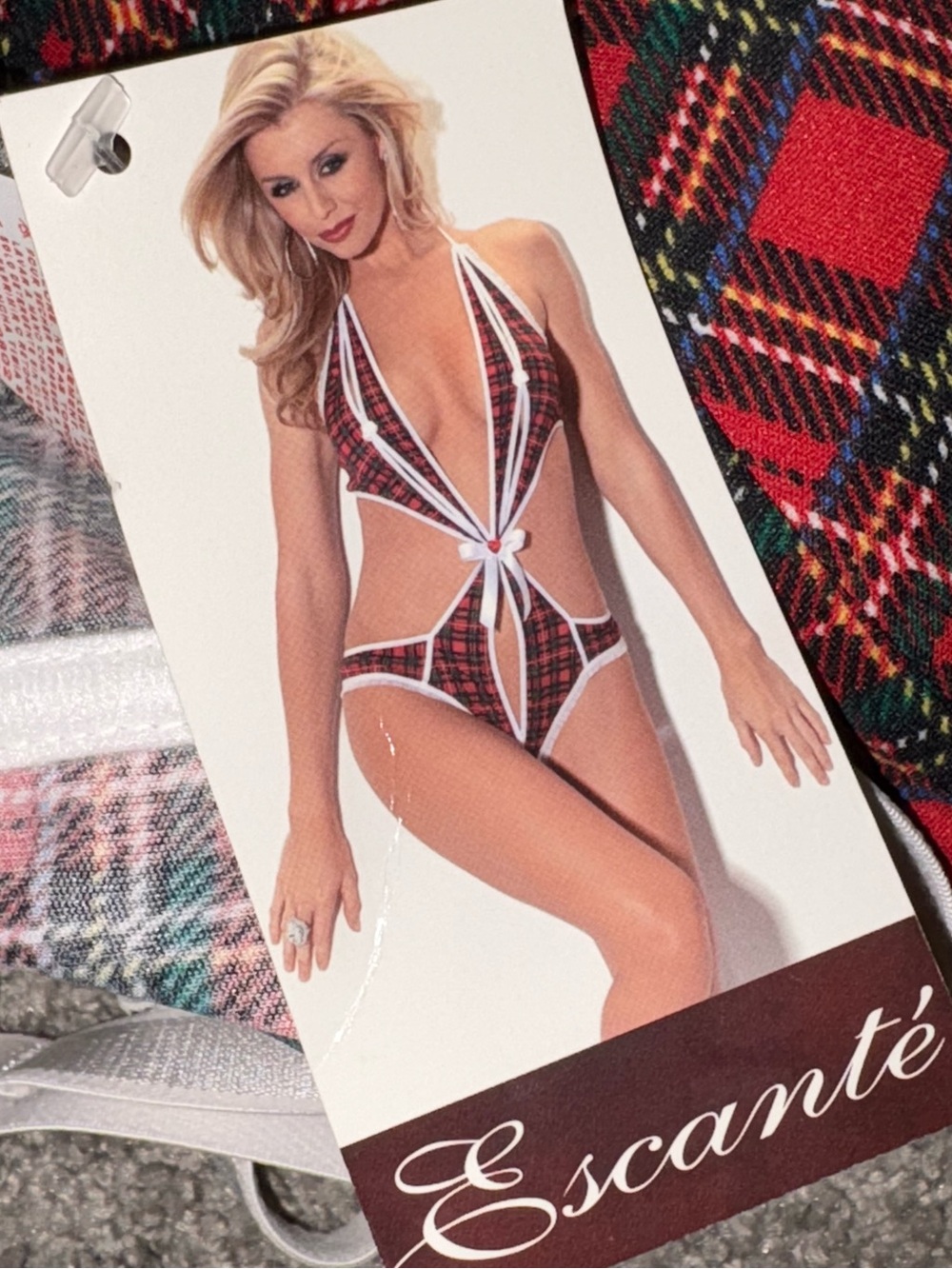 Vintage Escante plaid Corset Bustier Y2K 00’s Preppy Size Large NWT - Picture 9 of 9